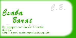 csaba barat business card